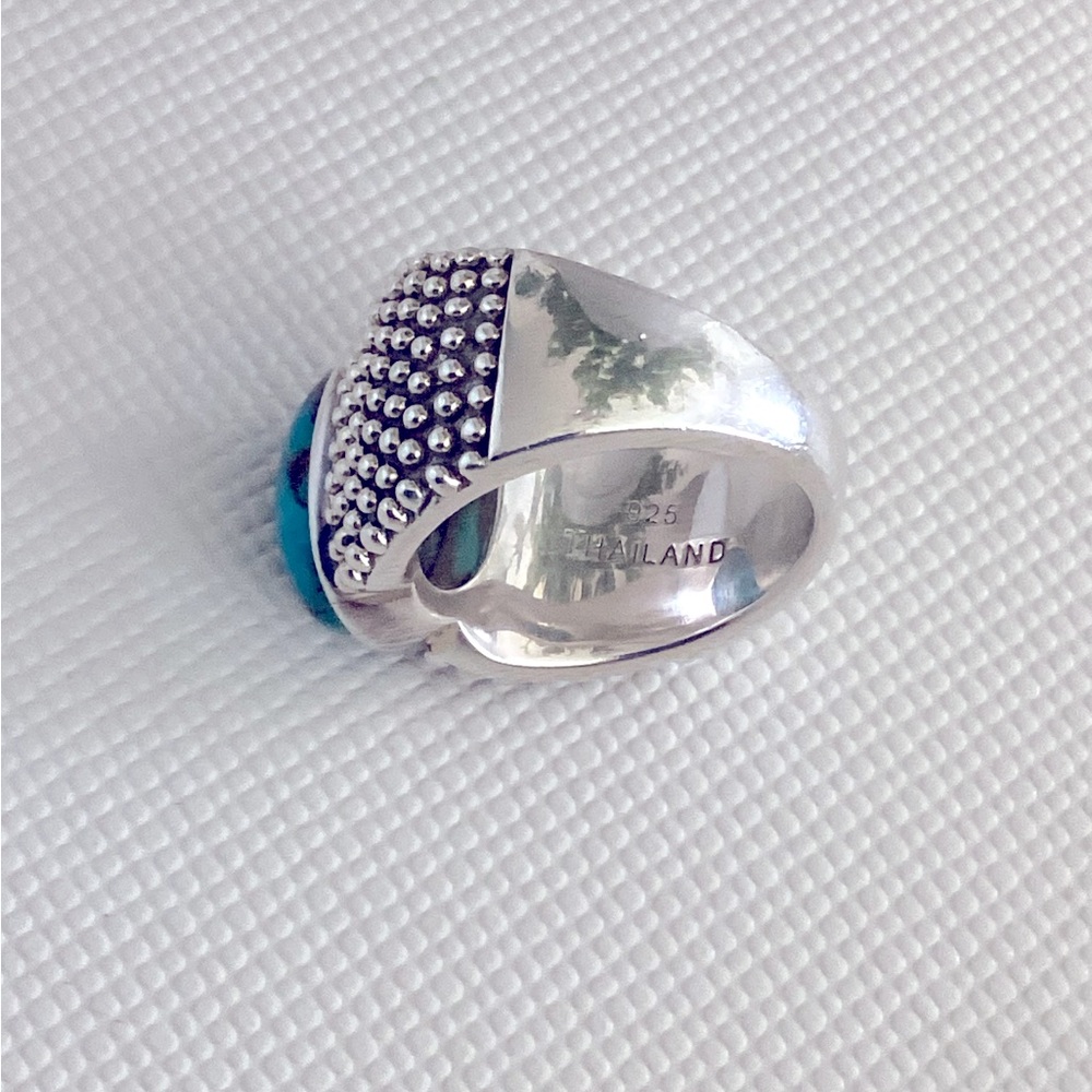 Michael Dawkins Turquoise and Silver Ring - Picture 6 of 8